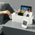 Bedside Plastic Storage Caddy with Hooks Hanging Basket Dorm Room ...