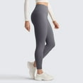 thumbnail image 4 of Matte Yoga Leggings - Casual Lounge Workout Womens Yoga Full Length Pants Gray S, 4 of 6