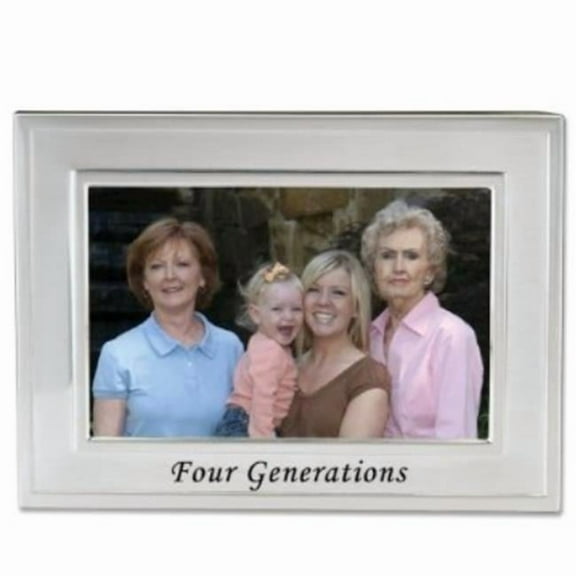 Brushed Metal 4x6 Four Generations Picture Frame - Sentiments Collection
