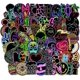 thumbnail image 1 of 100 pieces neon style stickers for laptops,cool neon stickers for teenagers adults,waterproof vinyl stickers for water bottles,luggage,mobile phones, 1 of 4