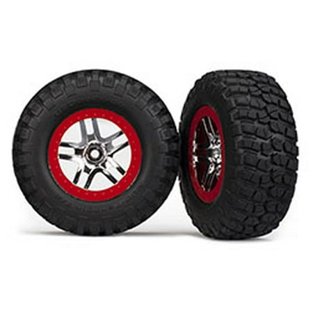 6873A Tire/Wheel Assembly Glued Chrm Slash 4x4 (Best Tires For Slash 4x4)