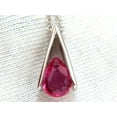 thumbnail image 2 of 1.80CT NATURAL BRIGHT PEAR SHAPED PINK SAPPHIRE PENDANT MASONIC DROP 14KT, 2 of 6