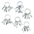 thumbnail image 2 of PPgejGEK Saw Screwdriver Wrench Drill Tool Pendant Keychain, Metal Keyring Ring with Mini Tool Set, for DIY Enthusiasts, Durable Gift for Fathers, 2 of 9