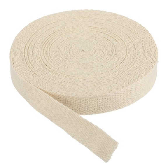 Cotton Twill Tape 5/8" 10 Yards Cotton Ribbon Bias Binding Tape Herringbone Webbing Trim for Sewing Apricot
