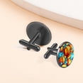 thumbnail image 6 of Basketball Mens Stainless Steel Cufflink Set for Dress Shirts - Formal Events and Business Meetings, 6 of 6