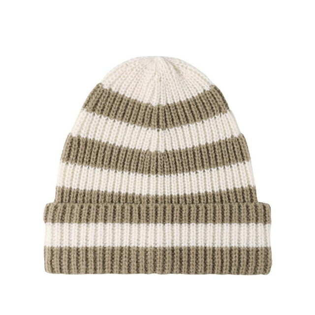 Winter Hat for Men Warm Woolen Striped Outdoor Fashion Hat Cold Weather Comfortable Durable Style