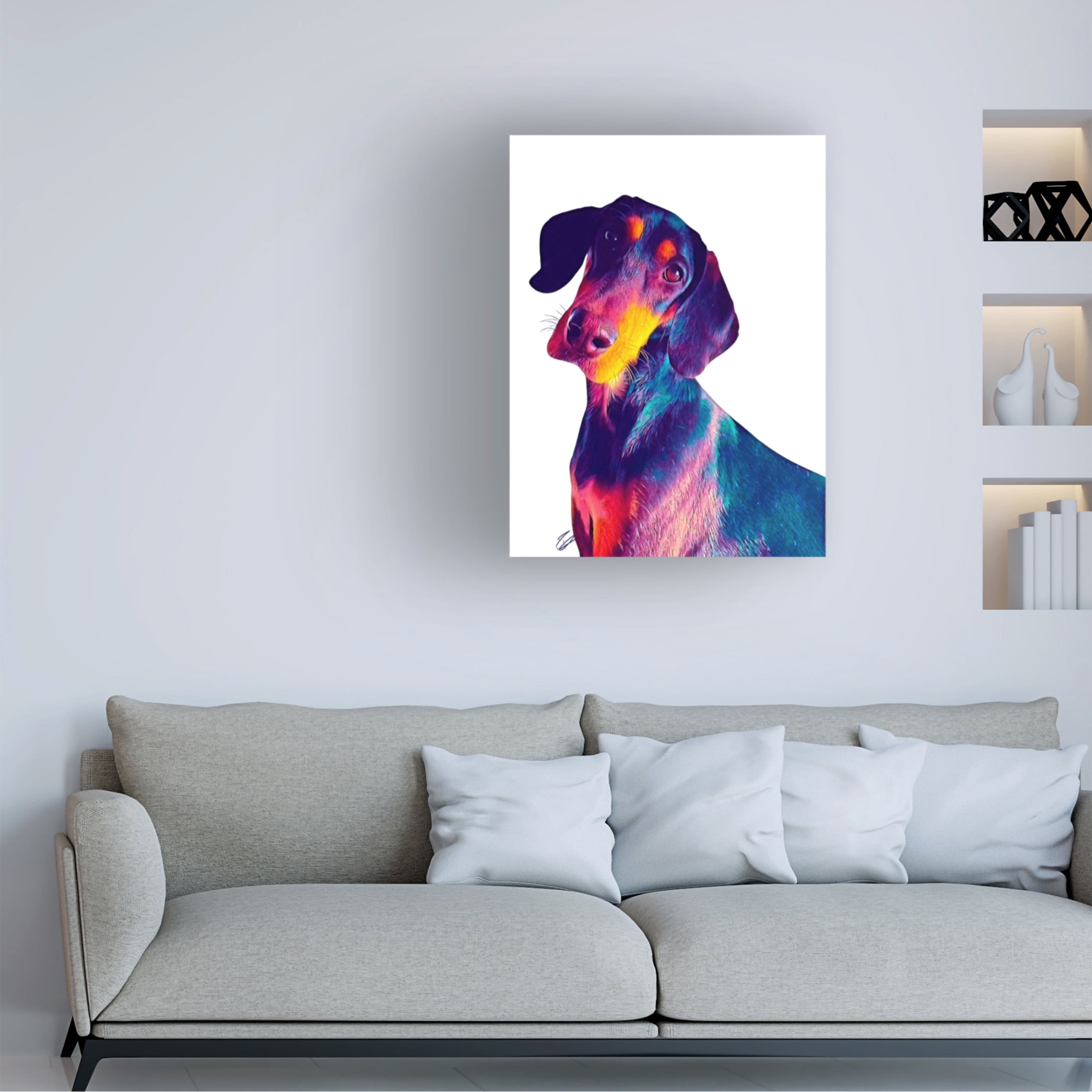 Trademark Fine Art Ruth Day Finn Dog Canvas Wall Art