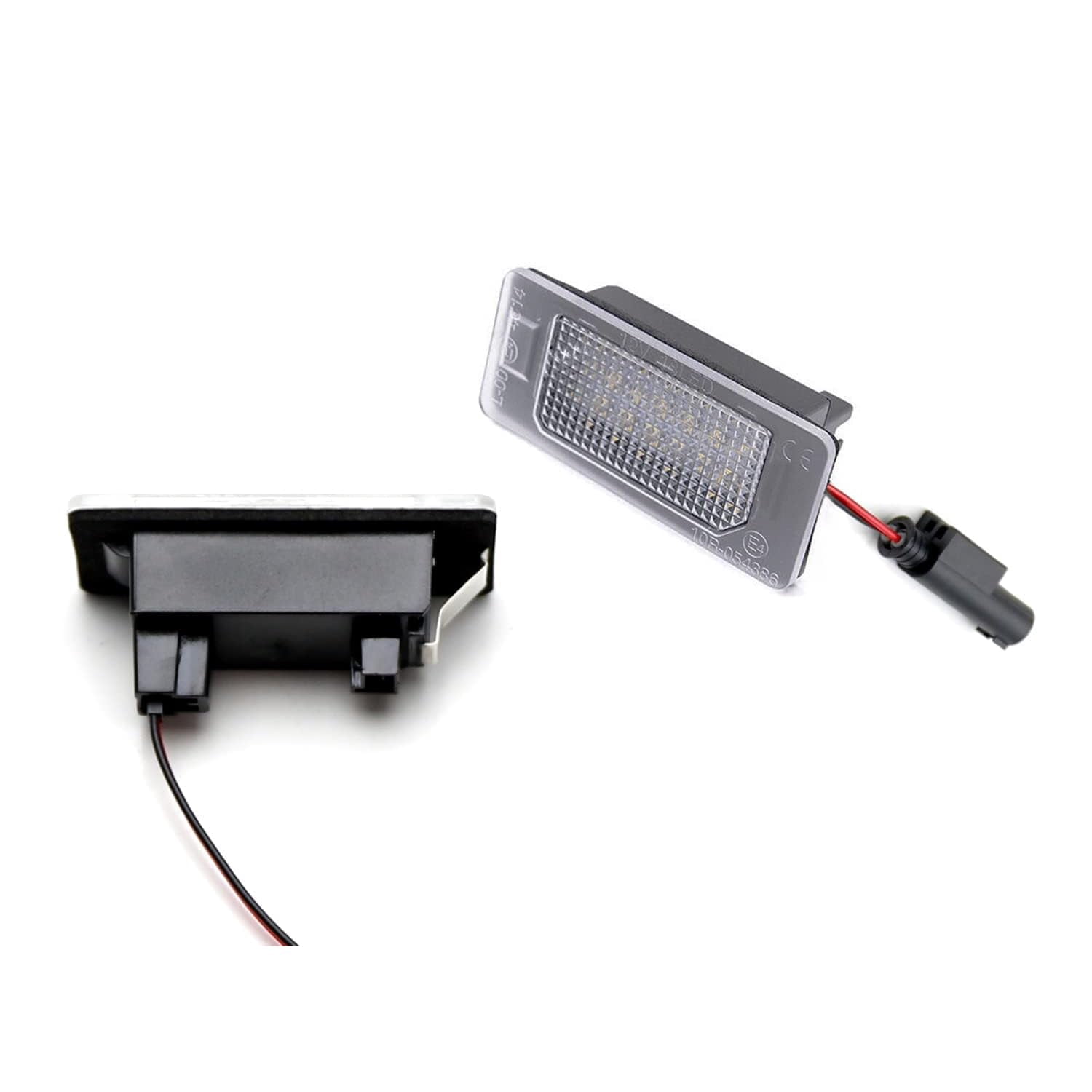 OEM-Fit 3W Full LED License Plate Light Kit For Fiat 2020-up 500X, 2023-up Hornet, Alfa Romeo Tonale Powered by 18-SMD Xenon White LED & Can-bus Error Free
