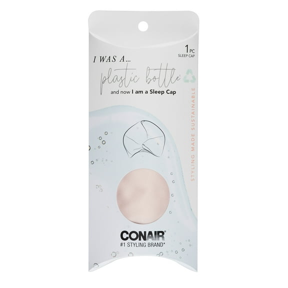 Conair Earth-Friendly Planet Upcycled Smooth Beauty Sleep Cap, Pink