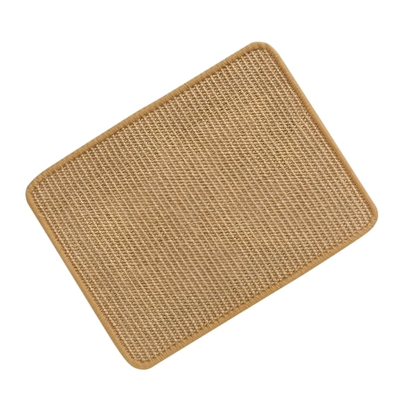 LAMIRO Sisal Cat Scratching Pad - Natural Sisal Cat Scratch Pad Large Cat Scratcher Mat with Anti-Slip, Cat Furniture Protector for Couch, Ginger, Small(11.8" x 15.7")