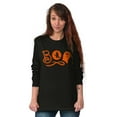thumbnail image 4 of Boo Cute Witch Ghost Halloween Women Plus Size Long Sleeve Graphic Tee Brisco Brands 2X, 4 of 5