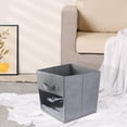 thumbnail image 5 of REGALWOVEN Set of 3 Storage Cube, Fabric Storage Bin with Handle for Shelves Closet, Collapsible Storage Basket for Organizing Clothes Gray 10.6*10.6*11in, 5 of 6