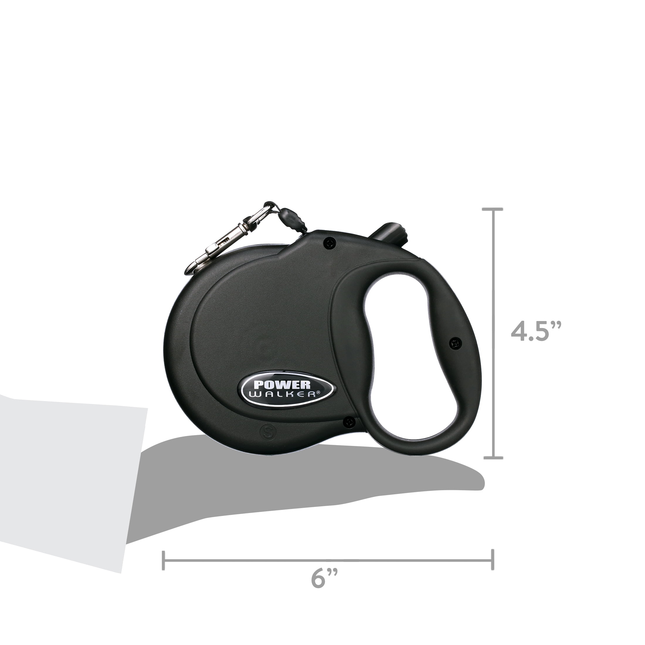 Coastal Pet Power Walker Retractable Dog Leash, Small, Black