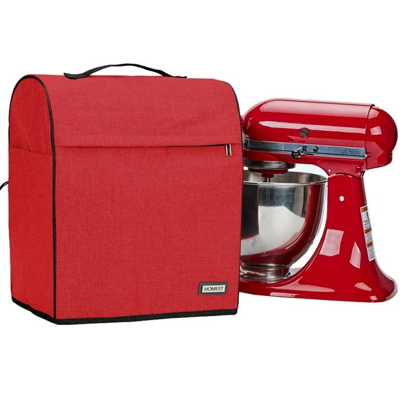 Cubierta antipolvo para batidora de pie KitchenAid HOMEST, roja, 5/4.5 cuartos de galón