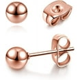 thumbnail image 6 of Knubmt 6 Pairs 4MM Round Ball Stud Earrings Lightweight 316L Stainless Steel Earring Set for Women Men, 6 of 7