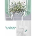 thumbnail image 3 of Eucalyptus Green Tie Up Curtains for Windows 63 Inch Length Balloon Curtains Kitchen Adjustable Balloon Window Shade Stripes Bottle Flower Cactus Plant Tie Up Valance Bathroom Curtain Window 52"x63", 3 of 6