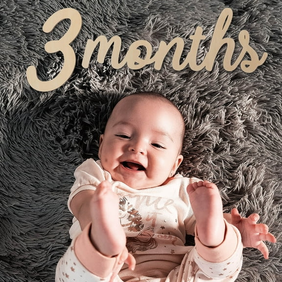 GOOHOCHY  Wooden Month Plate Birthday Baby Monthly Milestones Items Cards
