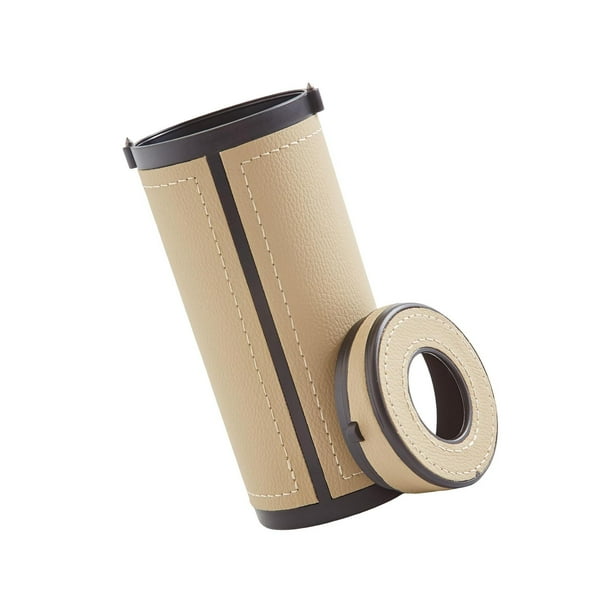 Bearachild Universal Cylinder Box Tube Accessories Interior Auto Almacenamiento y organización del hogar Beige Diámetro 6.7 cm.