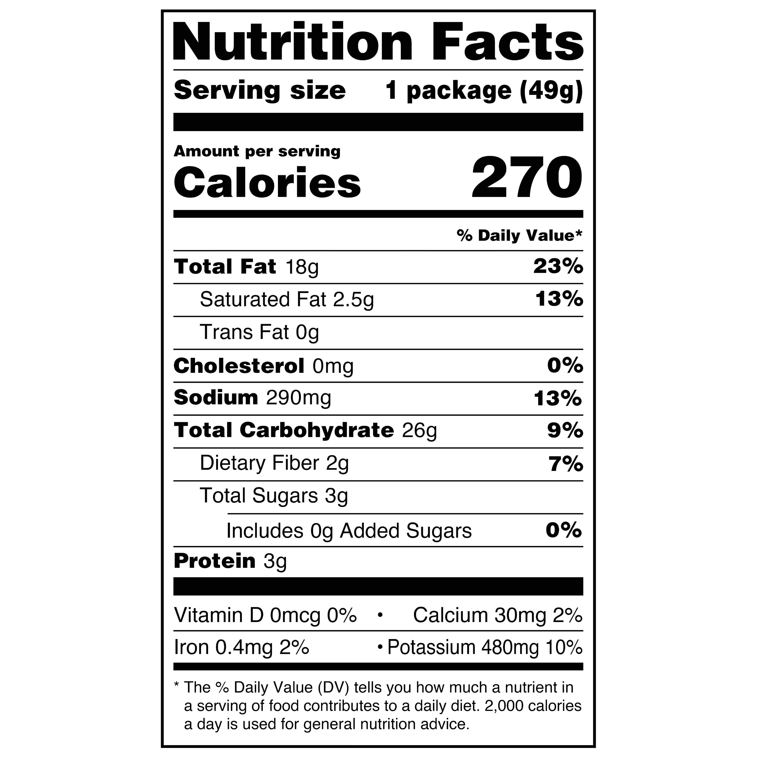 Great Value Cheddar Sour Cream Ripple Chips, 1.75 oz