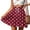 Wine, variant on Short Skirts for Women 2X Plus Size Under $10 Summer Polka Print Drawstring Skirt