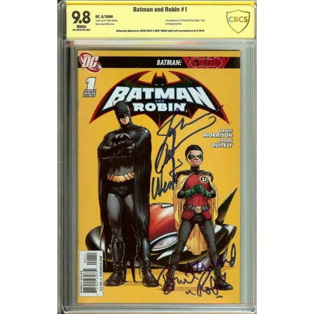 Batman and Robin #1 CBCS 9.8 Signed by Adam West & Burt Ward (DC 2009)