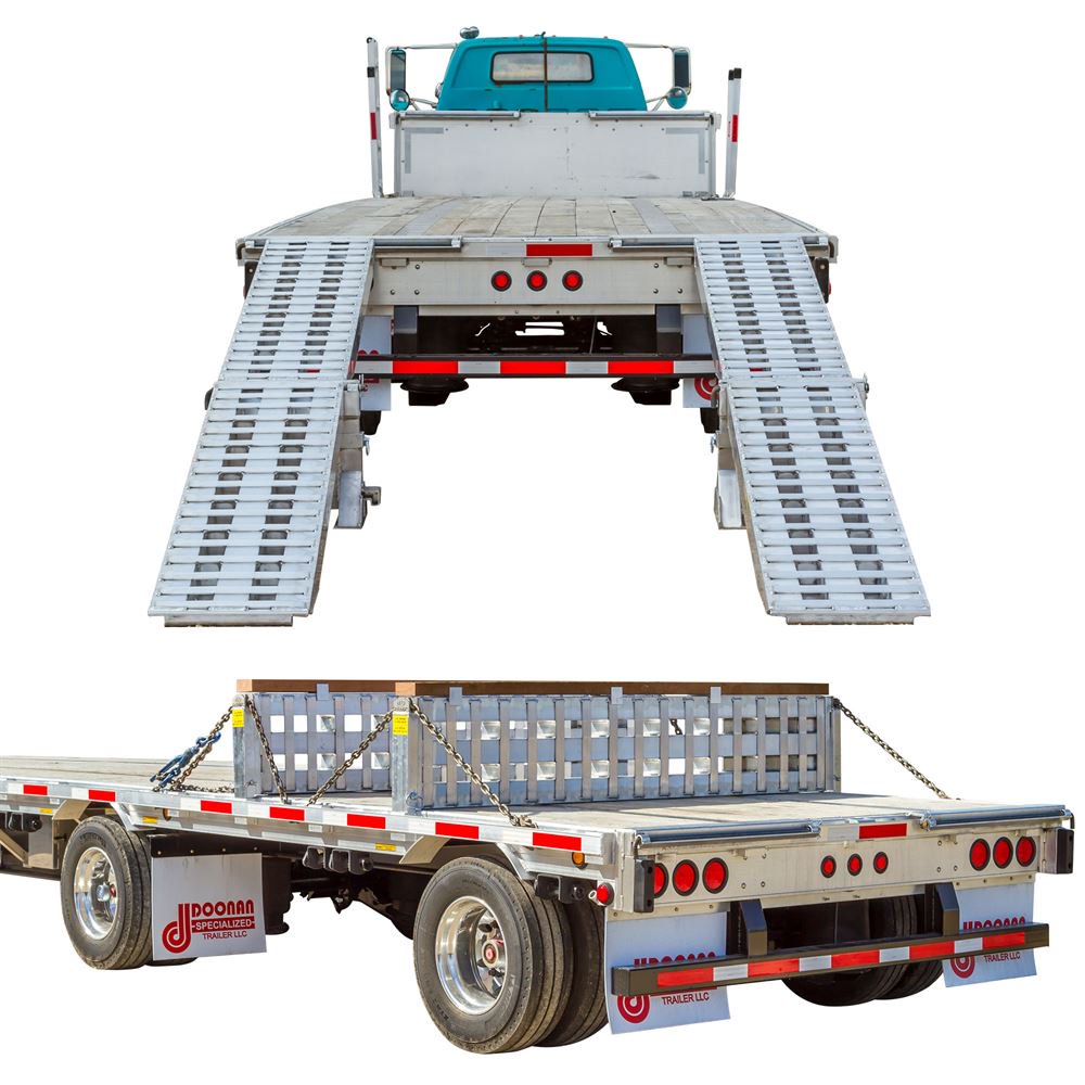 2Bunk Load Leveler Drop Step Deck Truck Trailer Ramp Kit