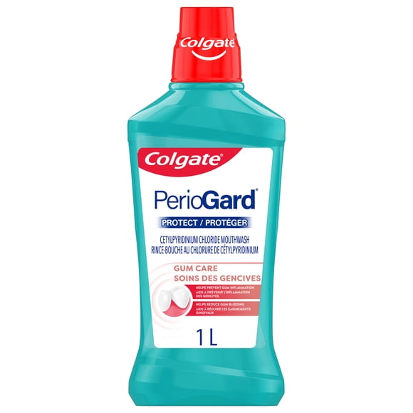 Colgate PerioGard Protect Gum Mouthwash, Gum Care Oral Rinse, Mint, 1L