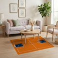 thumbnail image 3 of ODIKA 4'x6' Washable Area Rug Round Basketball Blanket Interlocking Lines Markings Football for Bedroom, Reading Nook, Pet Friendly & Non-Shedding, 3 of 7
