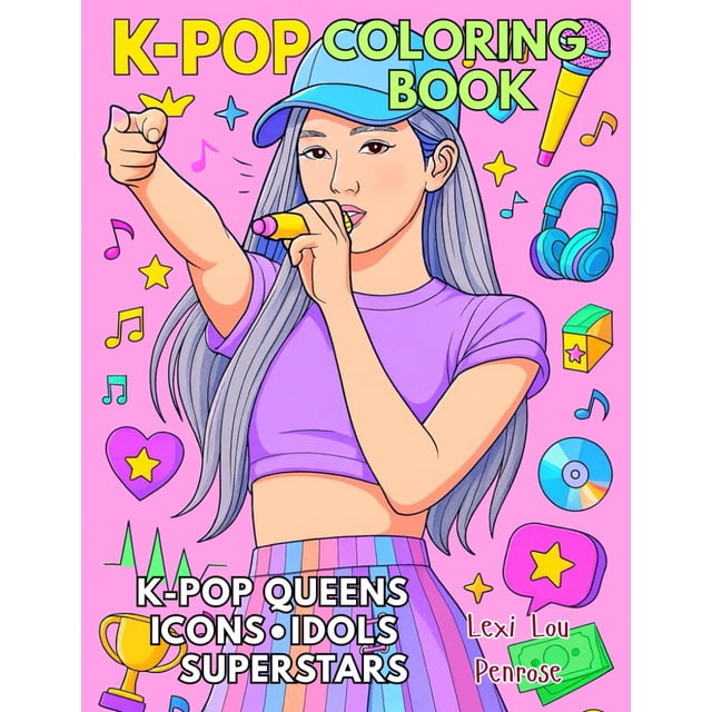 Libro para colorear: Iconos de las reinas del K-Pop