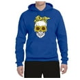 thumbnail image 2 of Skull Sunflower Skeleton Bandana Inspirational/Christian Unisex Graphic Hoodie Sweatshirt, Royal, Large, 2 of 3