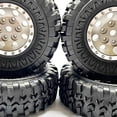 thumbnail image 4 of Vogacara RCGOFFLOW 4x llantas de plástico duraderas, llantas para ruedas de control remoto 1/24, neumático Axial SCX24 RC, pieza de coche RC, Kits de construcción modelo Titanio, 4 of 6
