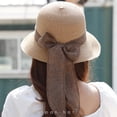 thumbnail image 2 of Sombrero de paja de playa para mujer, sombrero de viaje con ala plegable, sombrero UV de verano WD.WDQZL Hogar, 2 of 3