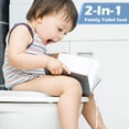 thumbnail image 2 of Tapa de WC, Asiento para inodoro, Asiento de inodoro familiar, Asiento de entrenamiento para niños con Desmontaje Rápido, Diámetro: Para adulto: 29 x 23,5 cm44,8 x 37,1 cm, Forma O, 2 of 5