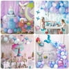 Yansion Mermaid Happy Birthday Banner Favor Mermaid Theme Party Supplies Decoration For Kids Under the Sea Party