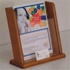 Wooden Mallet Countertop Literature Display w/Business Card Pocket-Finish:Medium Oak