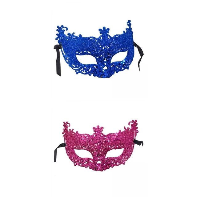 Paquete de 2 s de encaje con para mujer con corbatas, disfraces, Halloween, graduación, carnaval, vacaciones, disfraces, accesorios, mujeres, hombres, rojo Hugo Cubierta de la mascarada