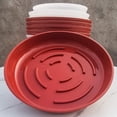 thumbnail image 2 of Nvzi -b 5pcs Flower Pot Tray, Thick Plastic Water Tray, Round Bottom Support Flower Pot Base Practical Water-Saving Tray Transparent,7.87*6.5*1.22inch, 2 of 4