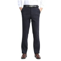 Men's Corduroy Pants Business Casual Straight Leg Pleated Front Long Pant Solid Color Button Zipper Trousers Gray L