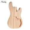 Muslady -T02 Unfinished Electric Guitar Body Sycamore Wood Blank Guitar Barrel for Style Bass Guitars DIY Parts