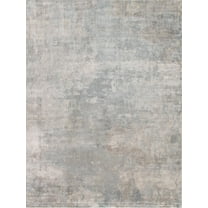 Pasargad Home Beverly 8' x 10' Hand-Loomed Bamboo Silk Silver/Blue Rug - All Ages, Indoors