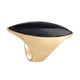thumbnail image 5 of Anillos grandes de piedra negra para mujer, joyería de lujo para mujer en oro antiguo. 8, 5 of 9