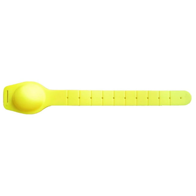 relayinert Bracelets Réutilisables pour Adultes et Enfants Distributeur de Désinfectant pour les Mains Bracelet Portable Distributeur 10ML Pompes Jaune 1Ensemble