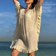 thumbnail image 5 of TMOYZQ Womens Swimsuits Cover Ups Crochet Chiffon Beach Cover Bathing Suit Bikini Wear Coverups Dress, 5 of 7
