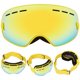 thumbnail image 5 of Gafas de esquí y patinaje de doble capa, grandes y esféricas, antivaho, para exteriores, para niños (marco amarillo)., 5 of 10