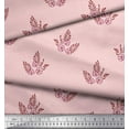 thumbnail image 2 of Soimoi Velvet Fabric Leaves & Floral Block Fabric Prints by Yard 58 Inch Wide, 2 of 3