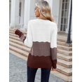 thumbnail image 6 of Zeagoo Womens Sweaters Fall Casual Long Sleeve V Neck Shirts Lightweight Crochet Ribbed Knit Pullover Tops, 6 of 6