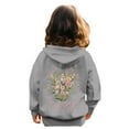 thumbnail image 4 of Gelikeya Pink Puff Graphic Preppy Hoodies Sweatshirts for Teen Girls Kids Floral Long Sleeve Cute Preppy Clothes Tops with Pockets 2-13Y (Grey, 3-4 Years), 4 of 8