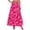 Hot Pink, variant on Tqcoqu Printed Maxi Skirts for Women High Waist Elastic A-Line Casual Wide Leg Long Skirt Casual Summer Beach Skirt,Hot Pink Women's S-XXXL
