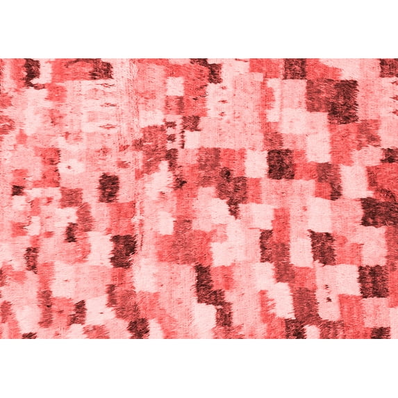 Ahgly Company Machine Washable Indoor Rectangle Abstract Red Modern Area Rugs, 2' x 3'