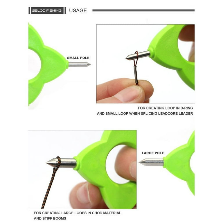 Girlsshop 4 in1 Multi Puller Tool Carp Fishing Line Knot Puller for Rig Making Accessories